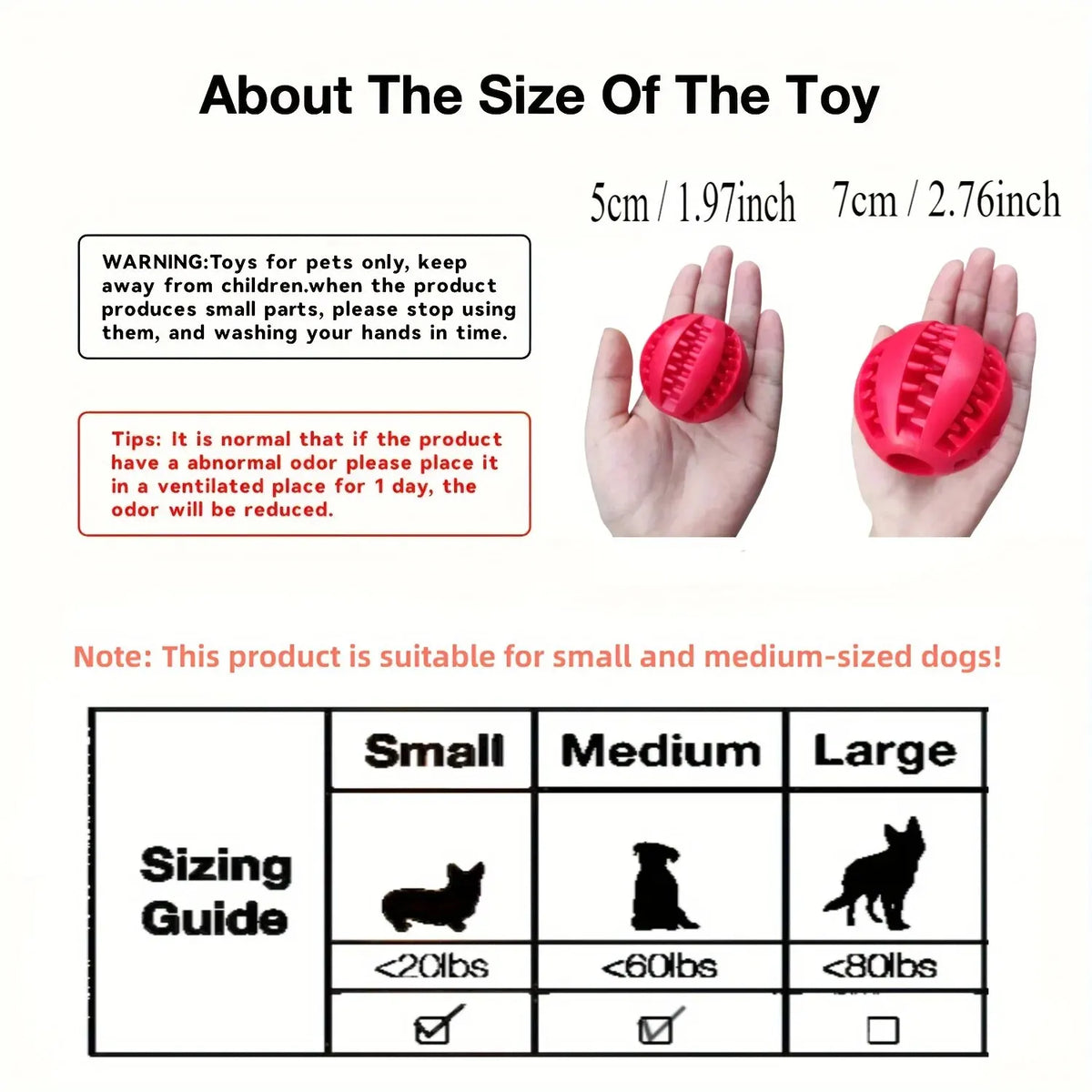 Nontoxic Rubber Dog Toy Ball Bite Resistant Chew Toy