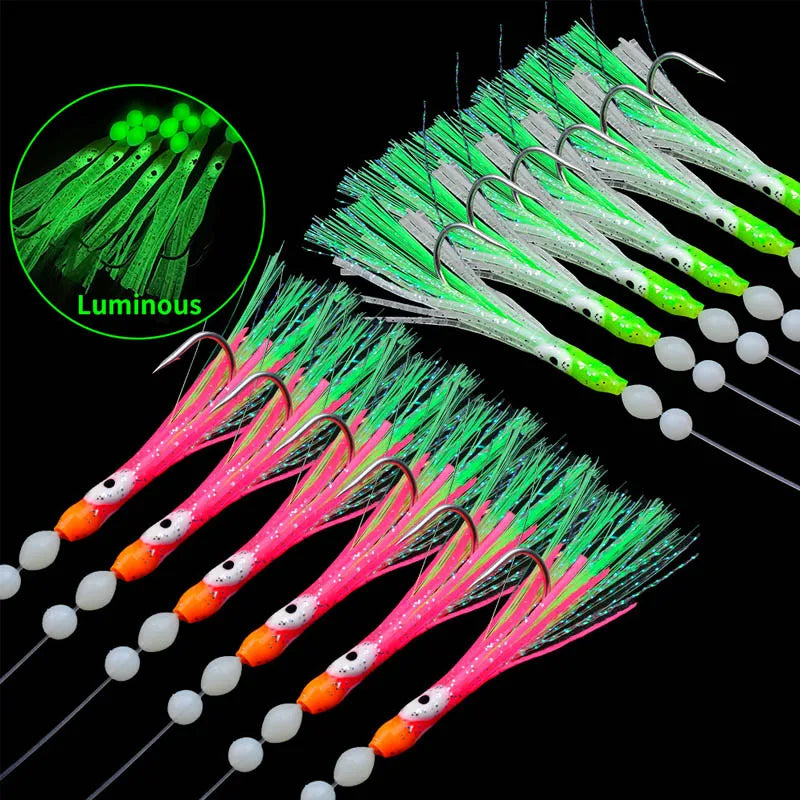 Luminous Squid Sabiki Rig Soft Octopus Fishing Lures