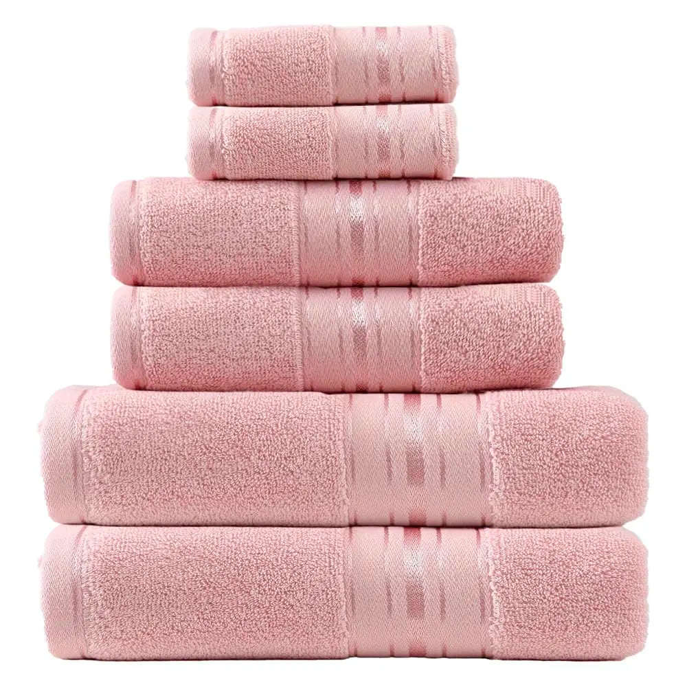Premium 6 Piece Soft Cotton Turkish Bath Towel Set