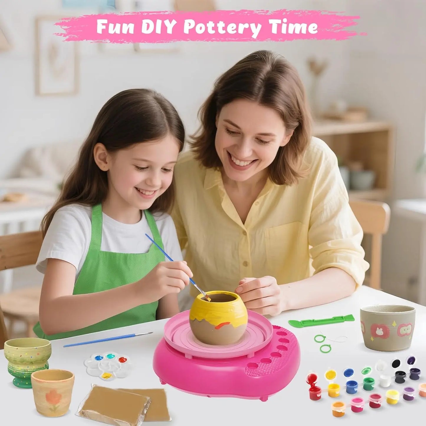 Hotfree Pottery Wheel For Kids With Clay Kit