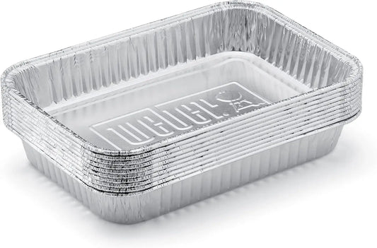 Disposable Aluminum Grill Drip Pans for Indirect Cooking and Drippings