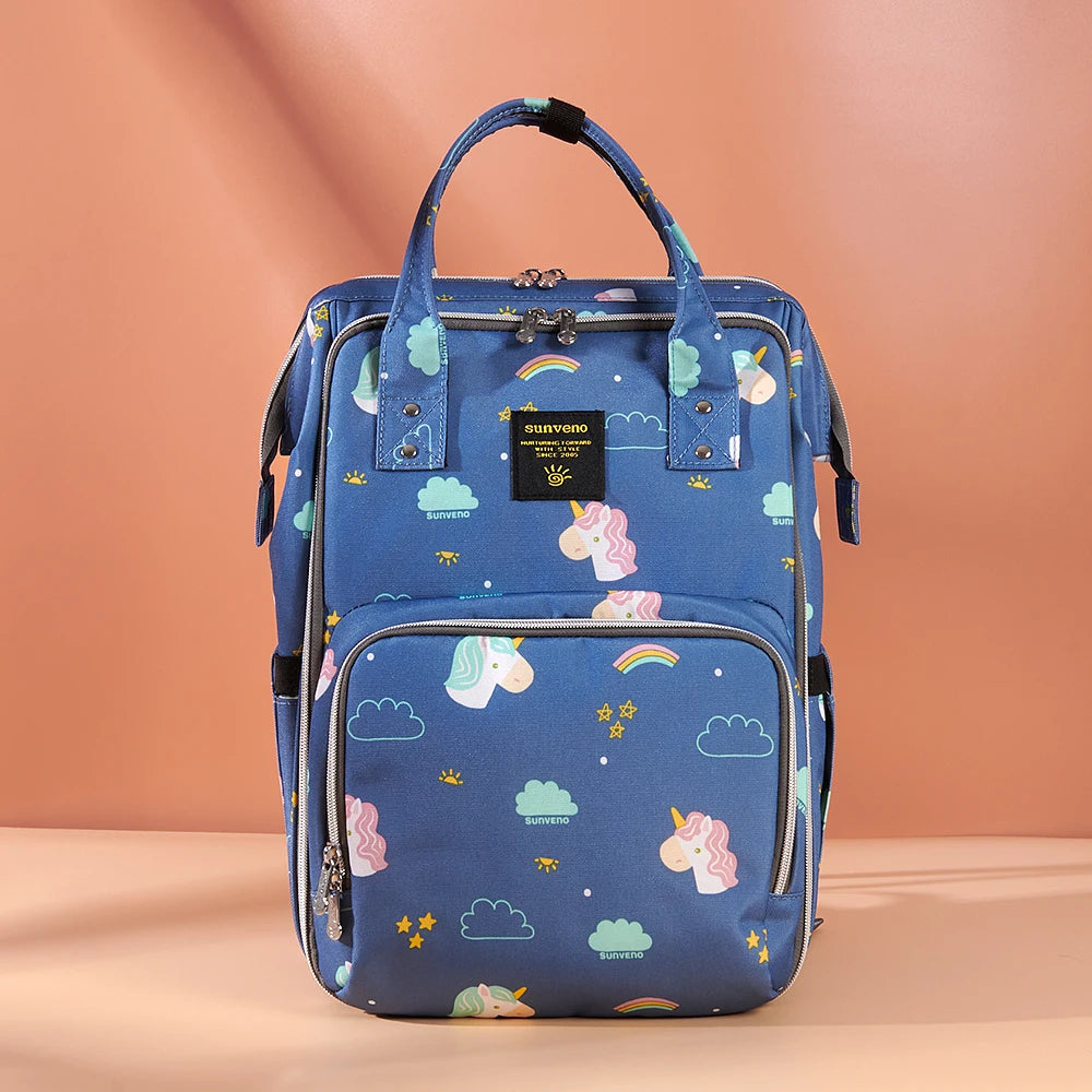 Sunveno Diaper Backpack Large Capacity Multifunction Waterproof Travel Bag