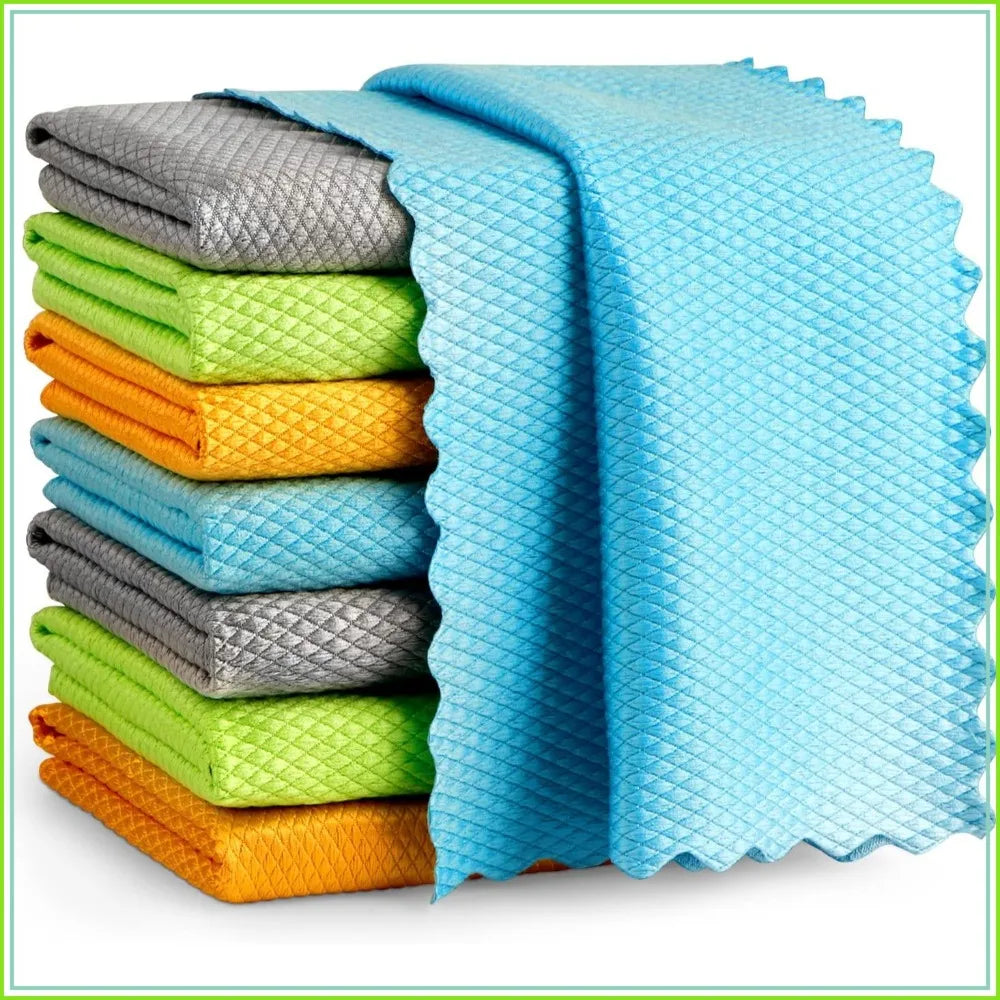 Premium Microfiber Glass Cleaning Cloth Lint Free Streak Free Windows