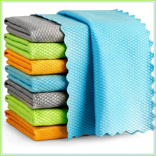 Premium Microfiber Glass Cleaning Cloth Lint Free Streak Free Windows