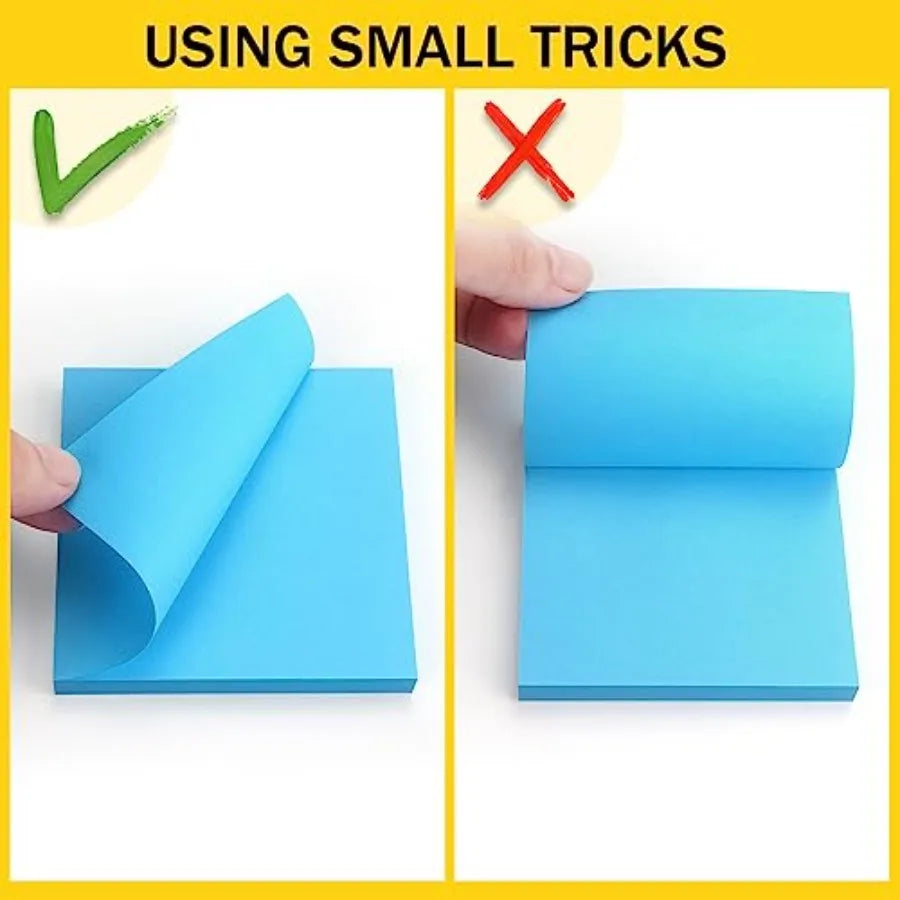 Self Stick Notes Adhesive Memo Pads for Office Home Use