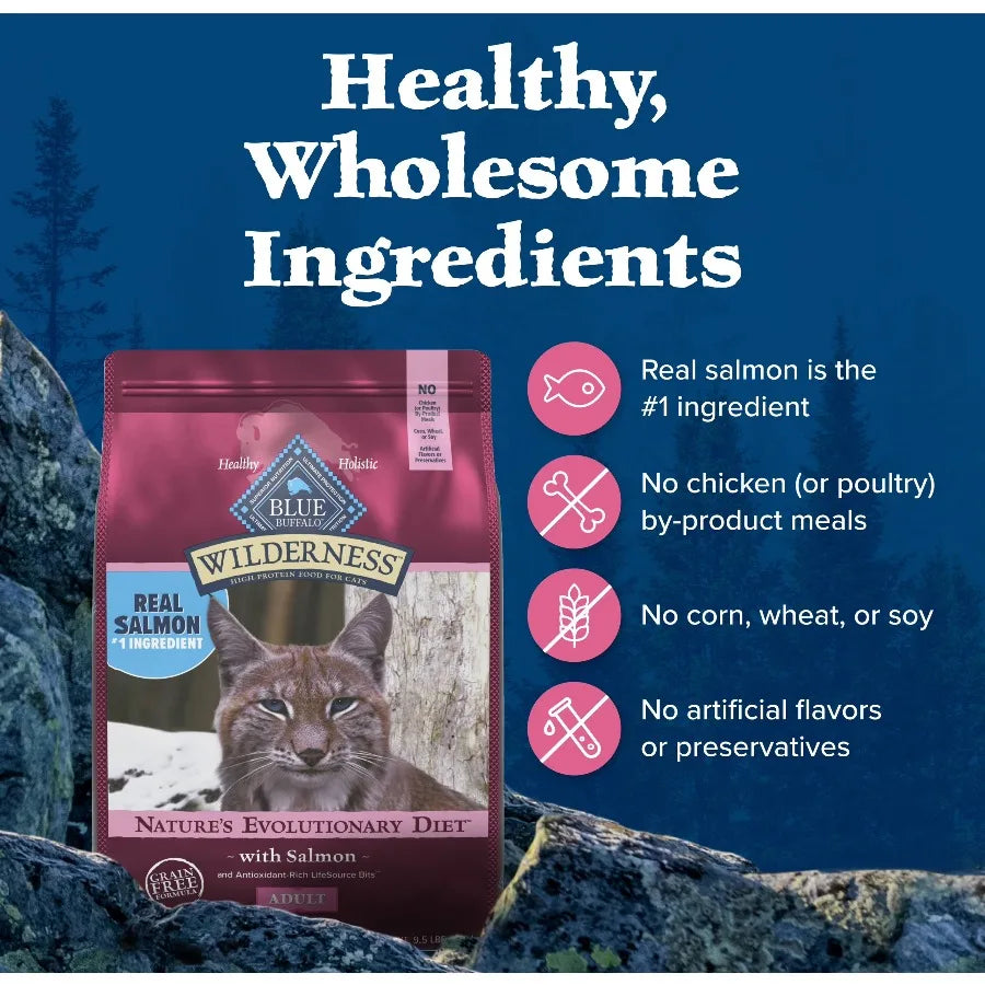 Blue Buffalo Wilderness High Protein Adult Cat Food With Salmon