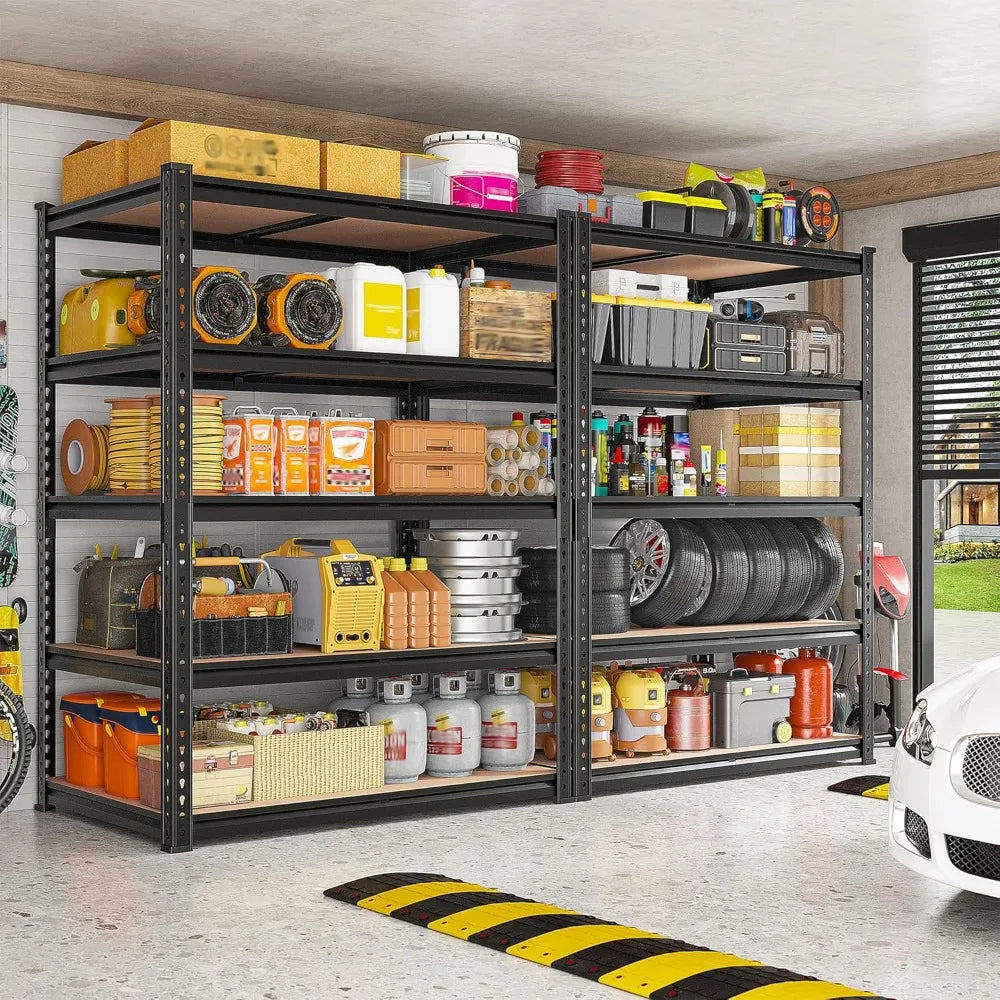 Adjustable Heavy Duty Five Tier Metal Garage Storage Shelving Unit