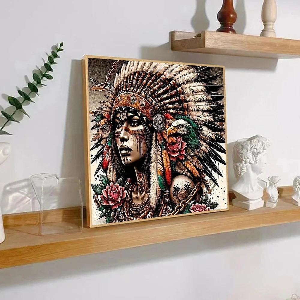 Tribal Girl Paint By Numbers Kit On Canvas For Adults