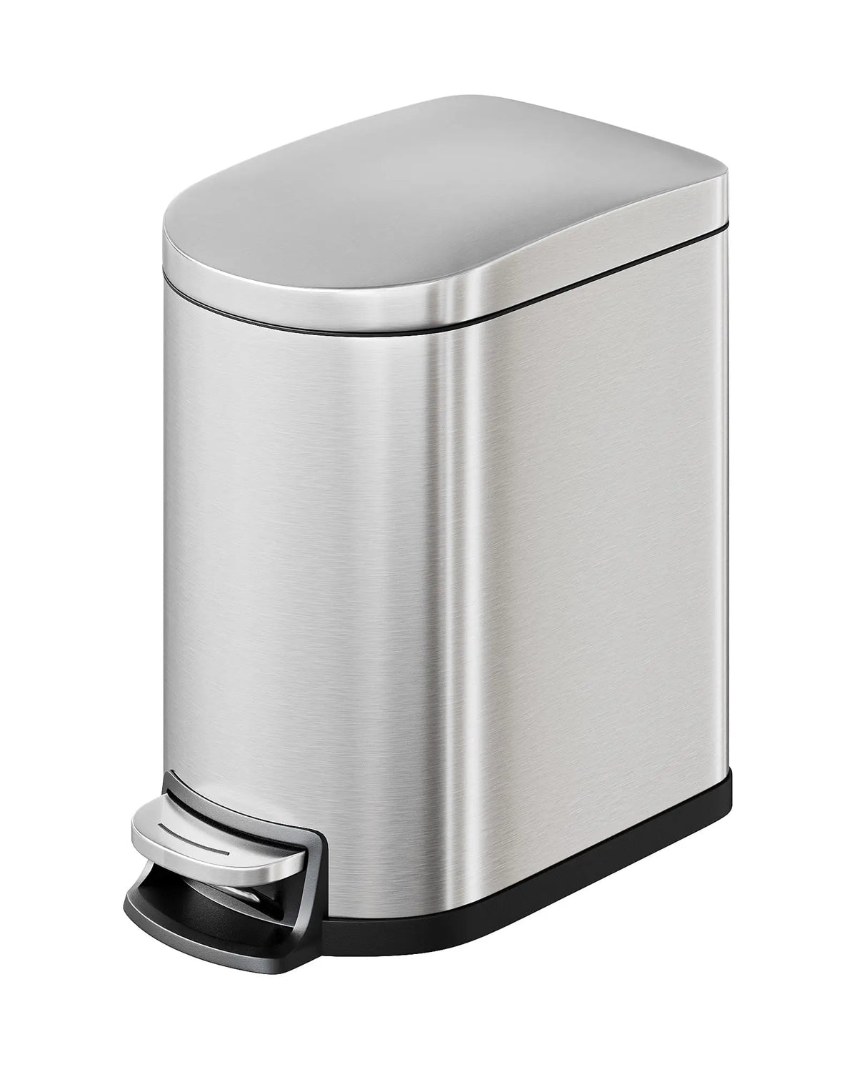 Stainless Steel Step On Trash Can With Soft Close Lid