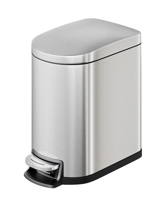 Step On Stainless Steel Trash Can With Soft Close Lid