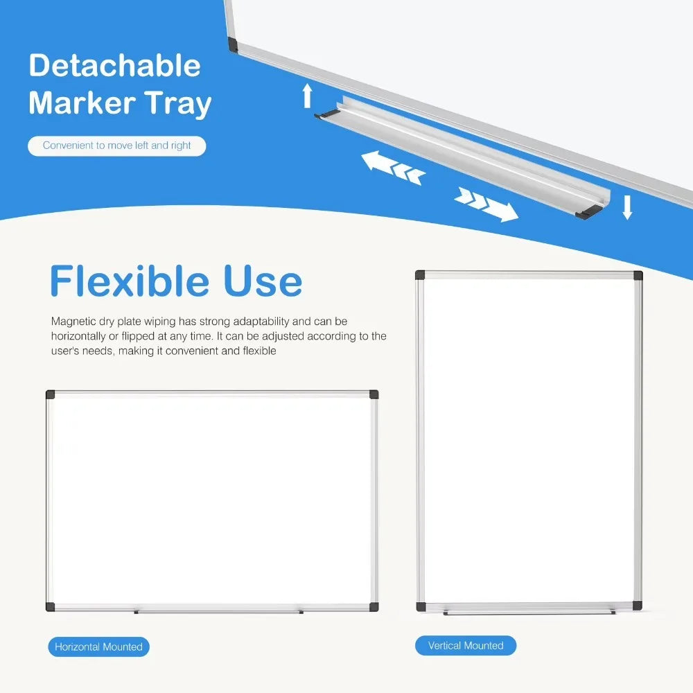 Magnetic Dry Erase Whiteboard With Aluminum Frame For Walls