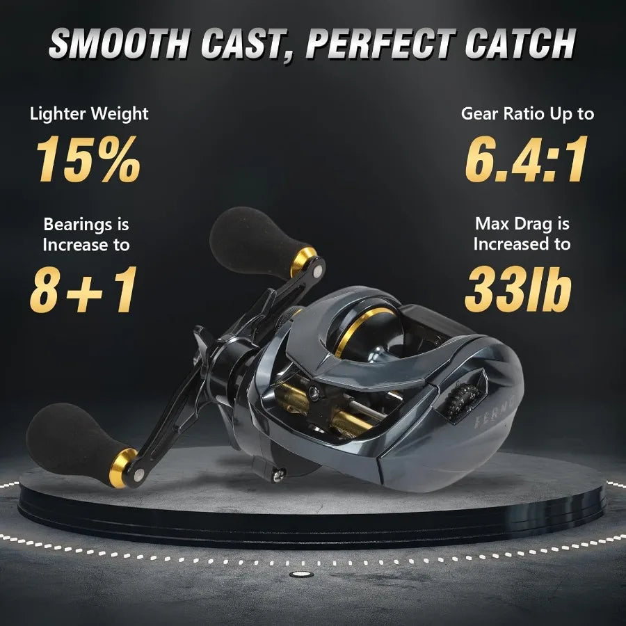 High Performance Baitcaster Fishing Reel For Freshwater Casting