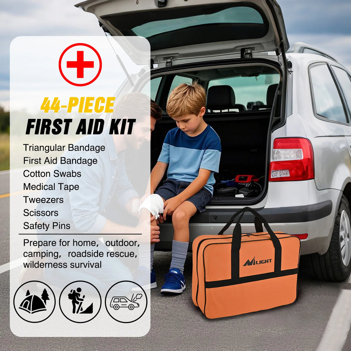 Nilight Car Emergency Kit With Jumper Cable And Safety Tools