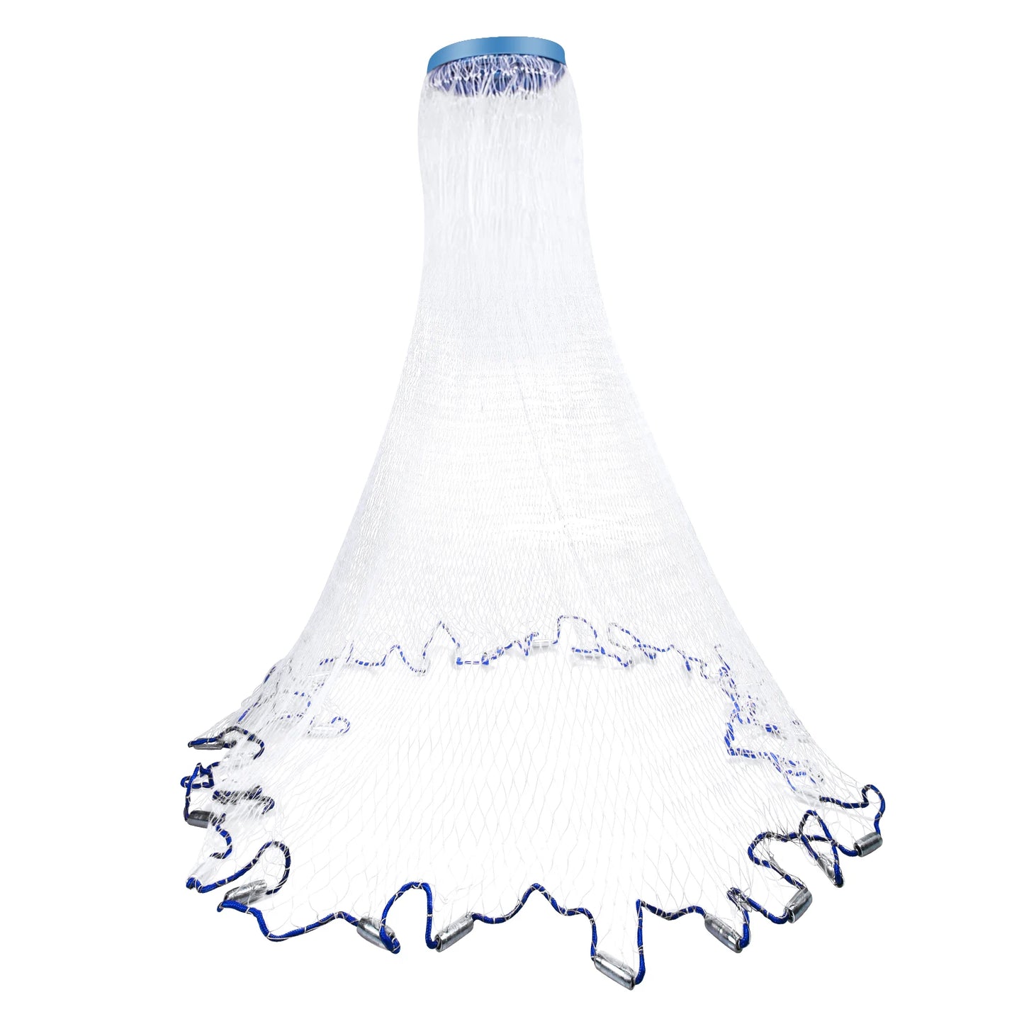 Premium Throw Cast Net With Aluminum Sinkers For Fishing