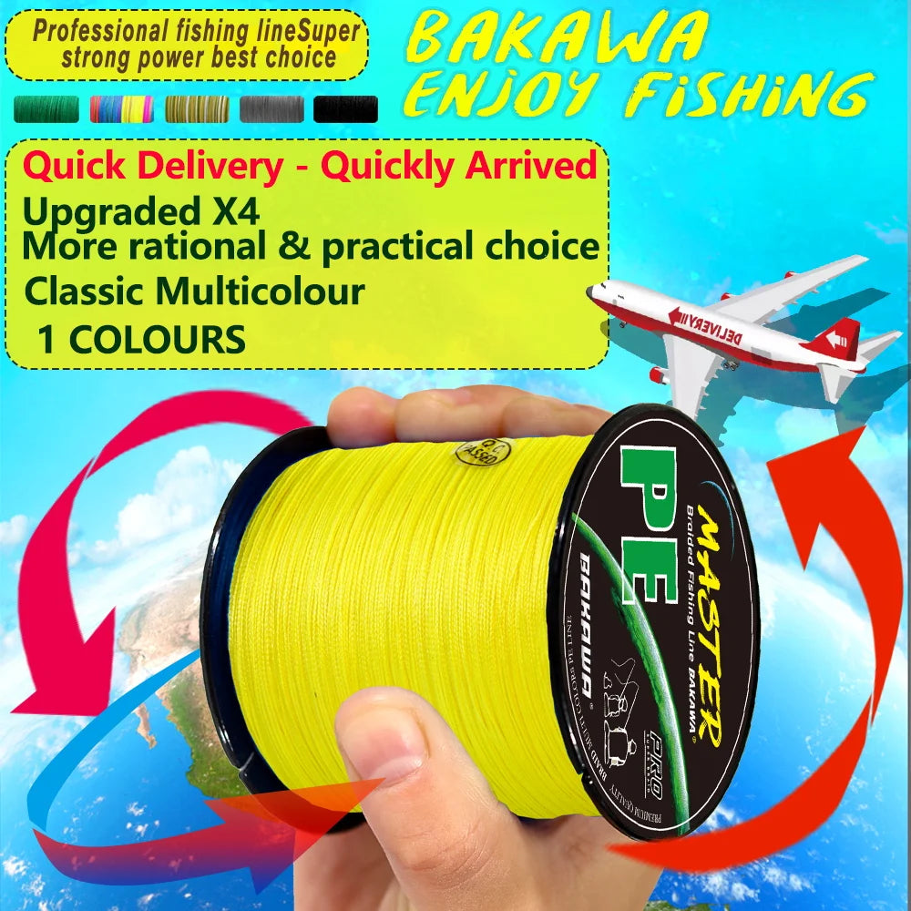 Bakawa Four Strand Braided Fishing Line For Freshwater Saltwater Fishing
