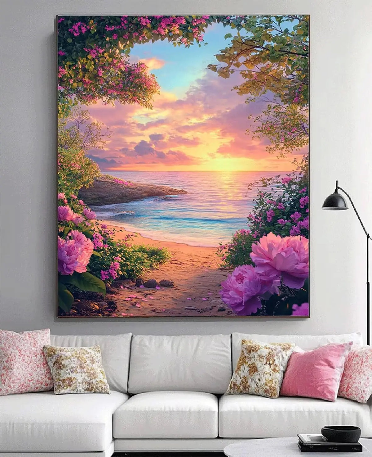 5D Diamond Painting Kit For Adults Beach Flower Wall Decor