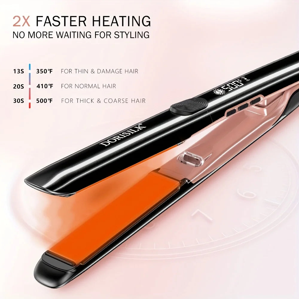 Rucha Ceramic Ionic Plasma 2 In 1 Hair Straightener