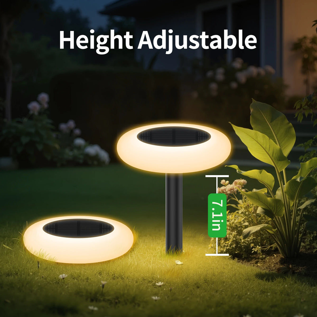 Intelamp Outdoor Solar Garden Pathway Lights Led Dusk To Dawn