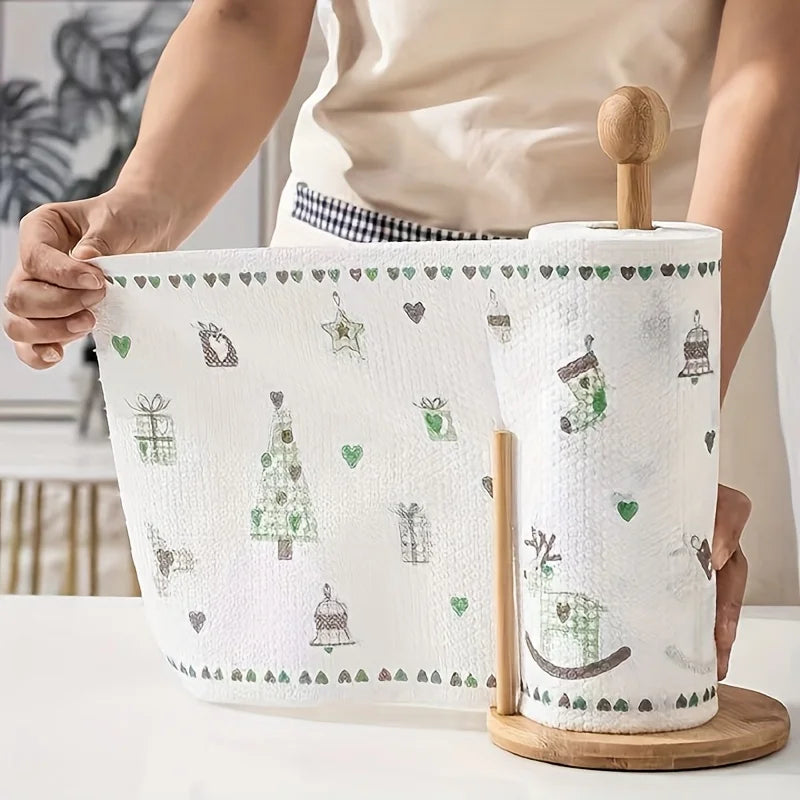 Absorbent Thickened Kitchen Paper Dishcloths for Wet and Dry Cleaning