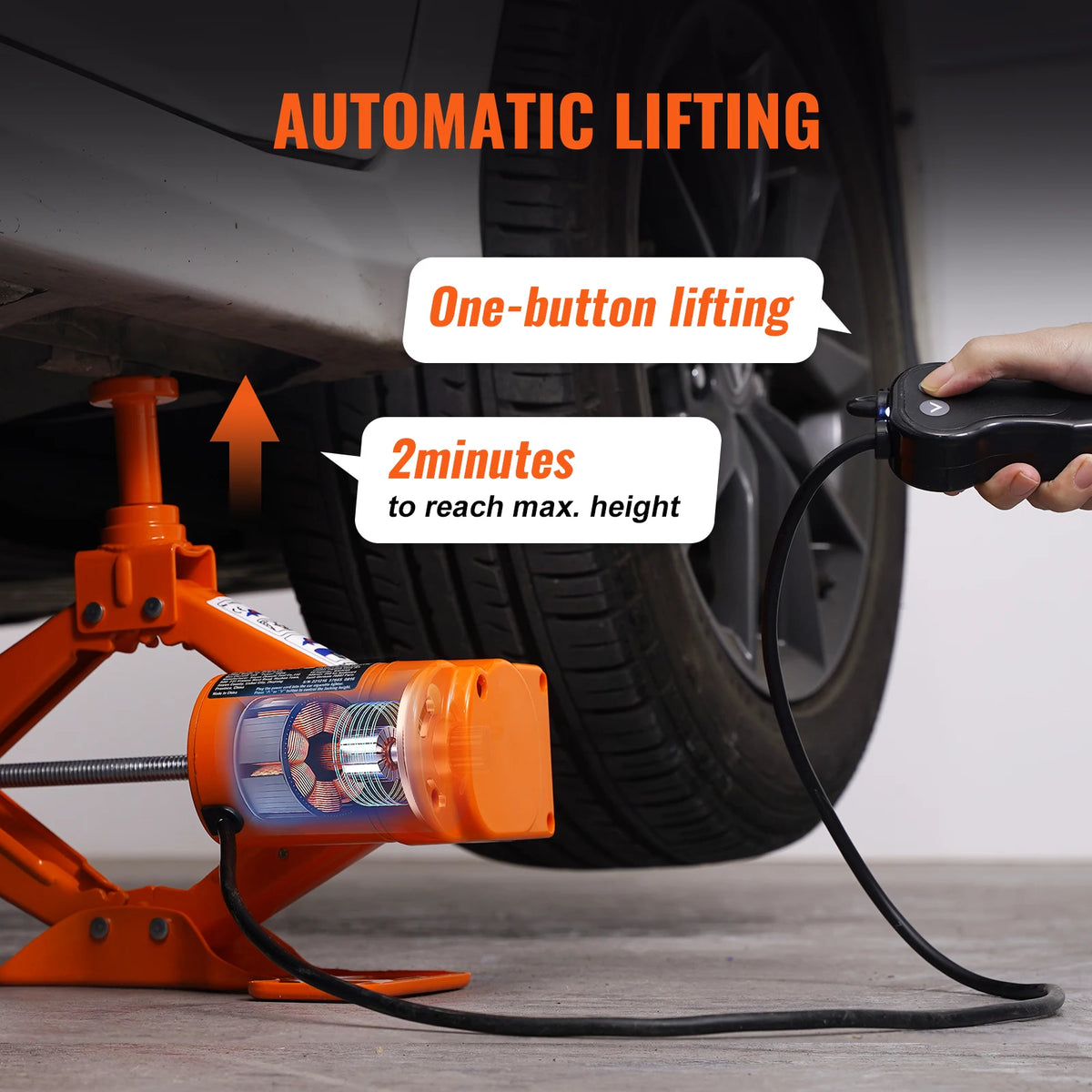 SucceBuy Electric Scissor Car Jack Kit With Impact Wrench