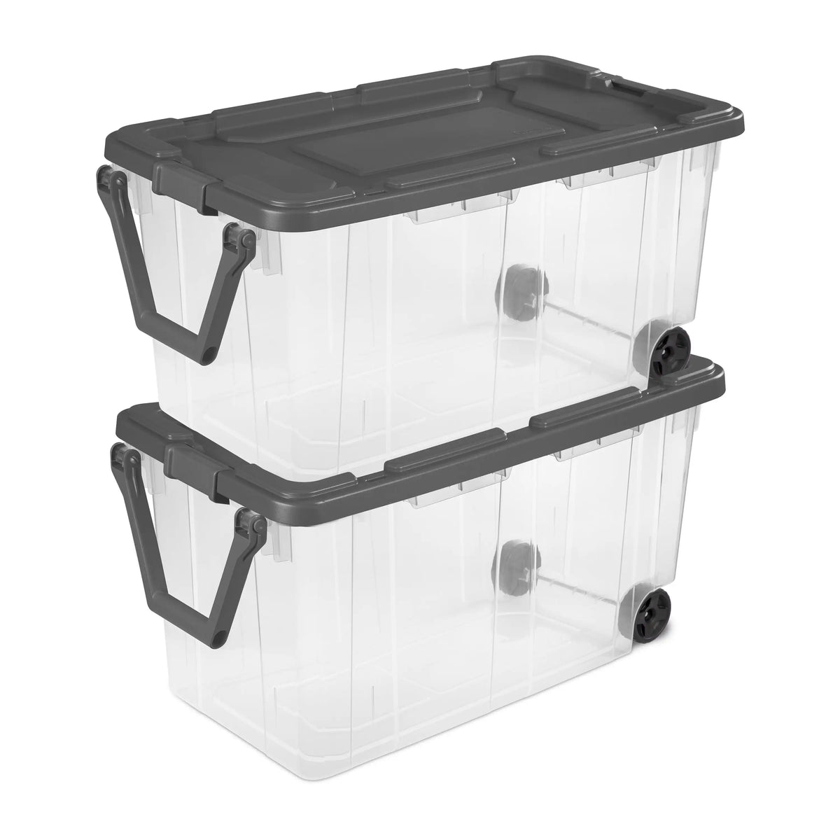 Sterilite Wheeled Plastic Storage Container With Handle