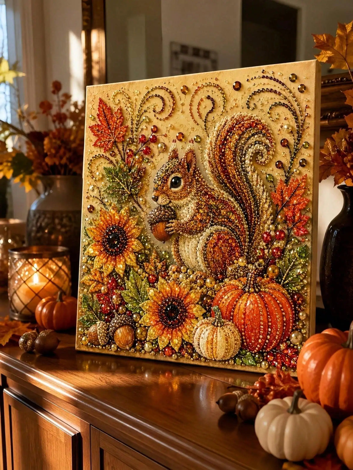 Autumn Pumpkin 5D Diamond Art Pearl Embroidery Painting Kit