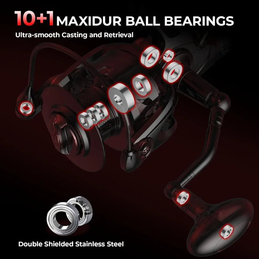 KastKing Sharky Baitfeeder III Spinning Reel Carbon Fiber Drag Stainless Steel BB