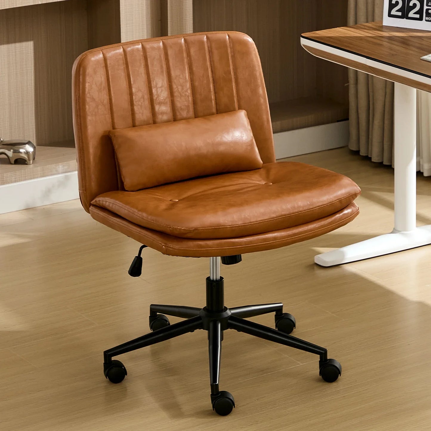 TCGBKAF Adjustable Swivel Desk Chair With Lumbar Pillow