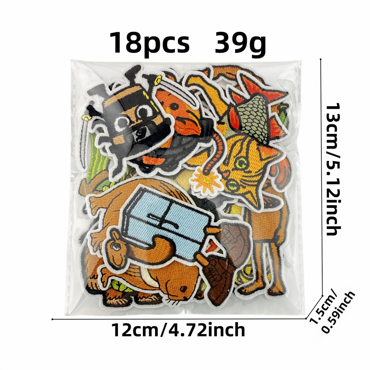 Funny Embroidered Animal Iron On Patches for Clothes and Backpacks