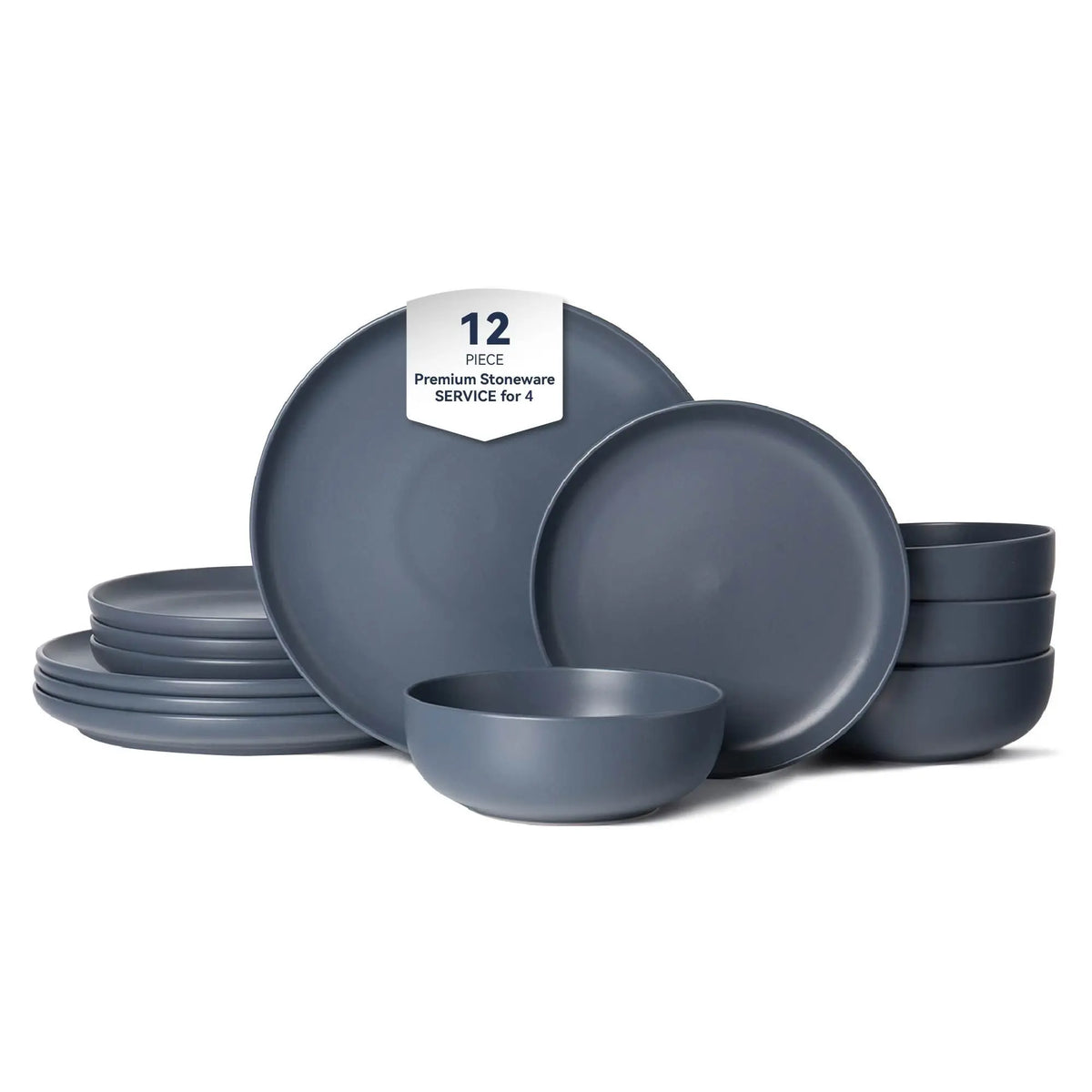 Premium Stackable Matte Stoneware Dinner Plates And Bowls Collection