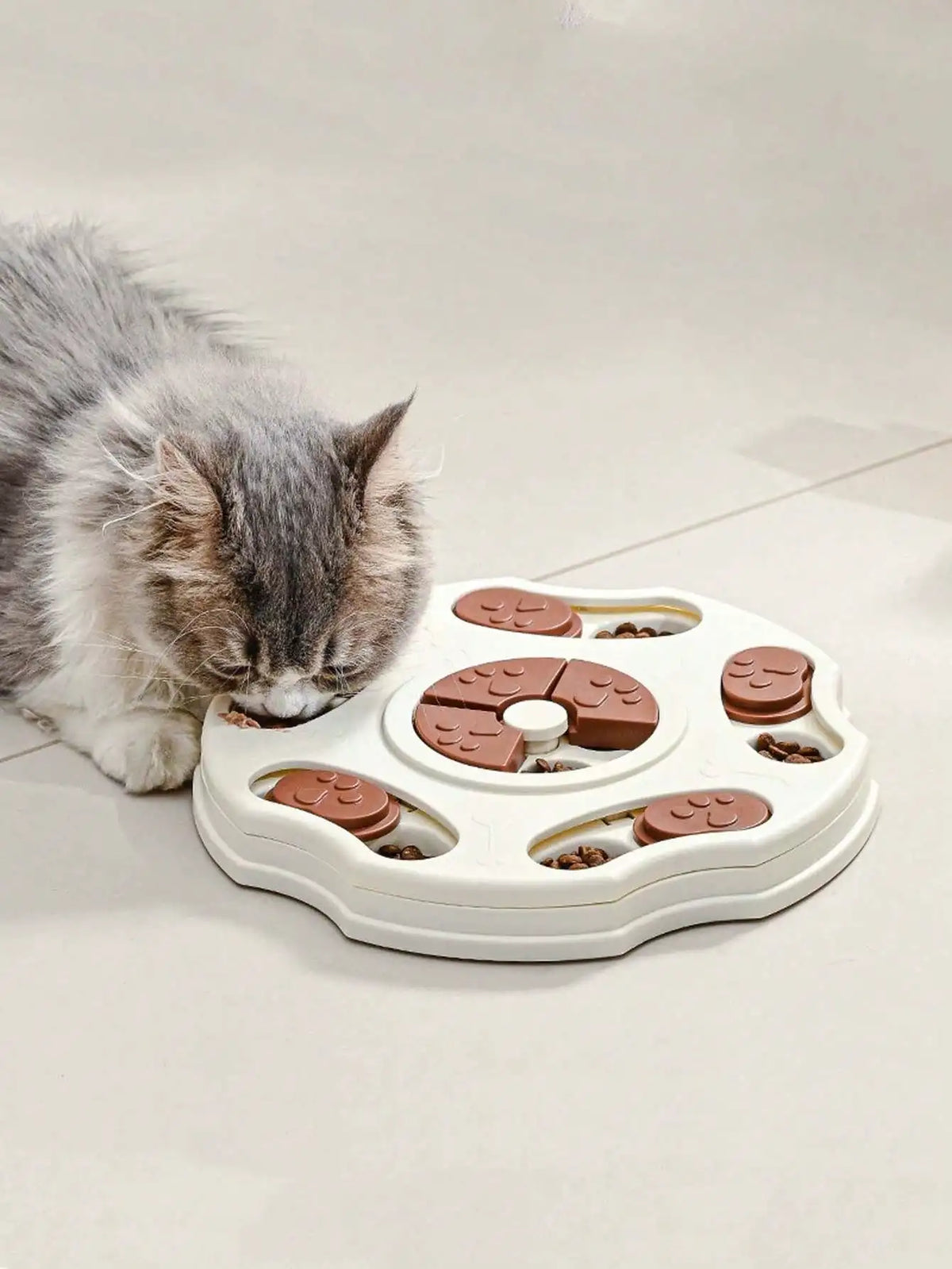 Interactive Dog And Cat Slow Feeder Puzzle Food Dispenser