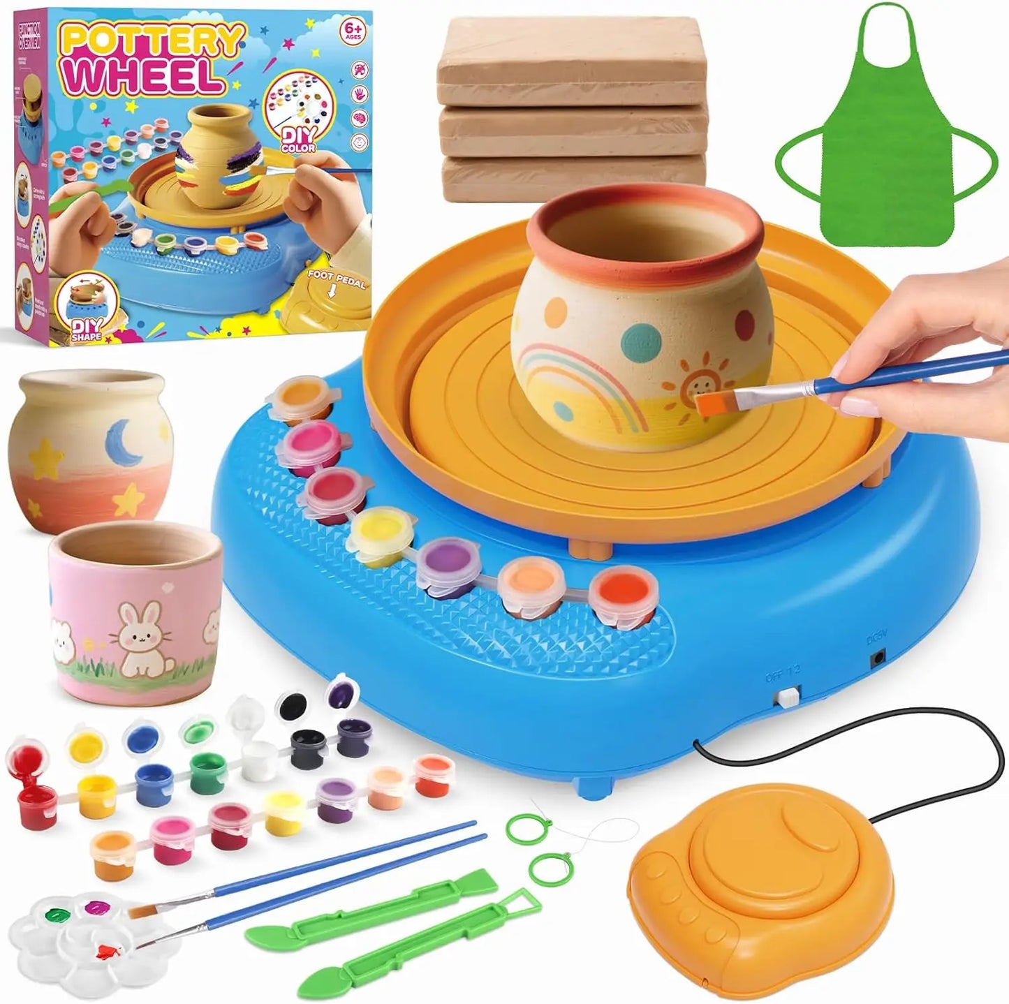 Hotfree Pottery Wheel For Kids With Clay Kit