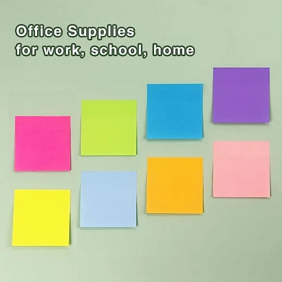Self Stick Notes Adhesive Memo Pads for Office Home Use