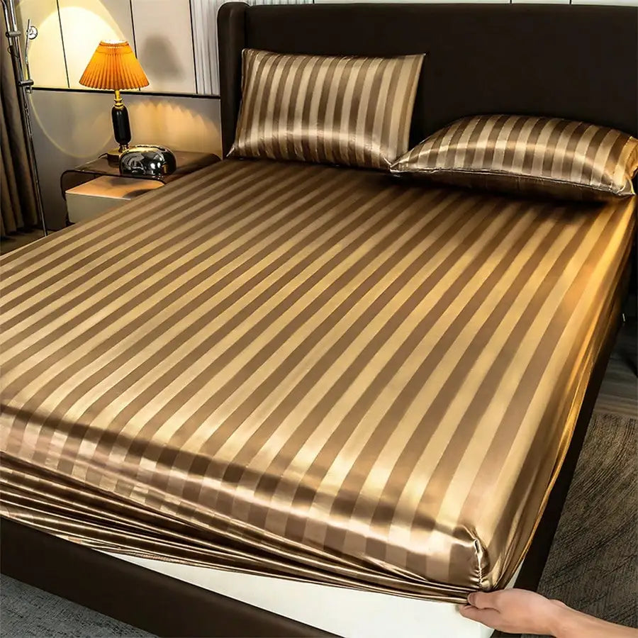 Satin Bedding Set Soft Silky Washable Wrinkle Resistant Pillowcases