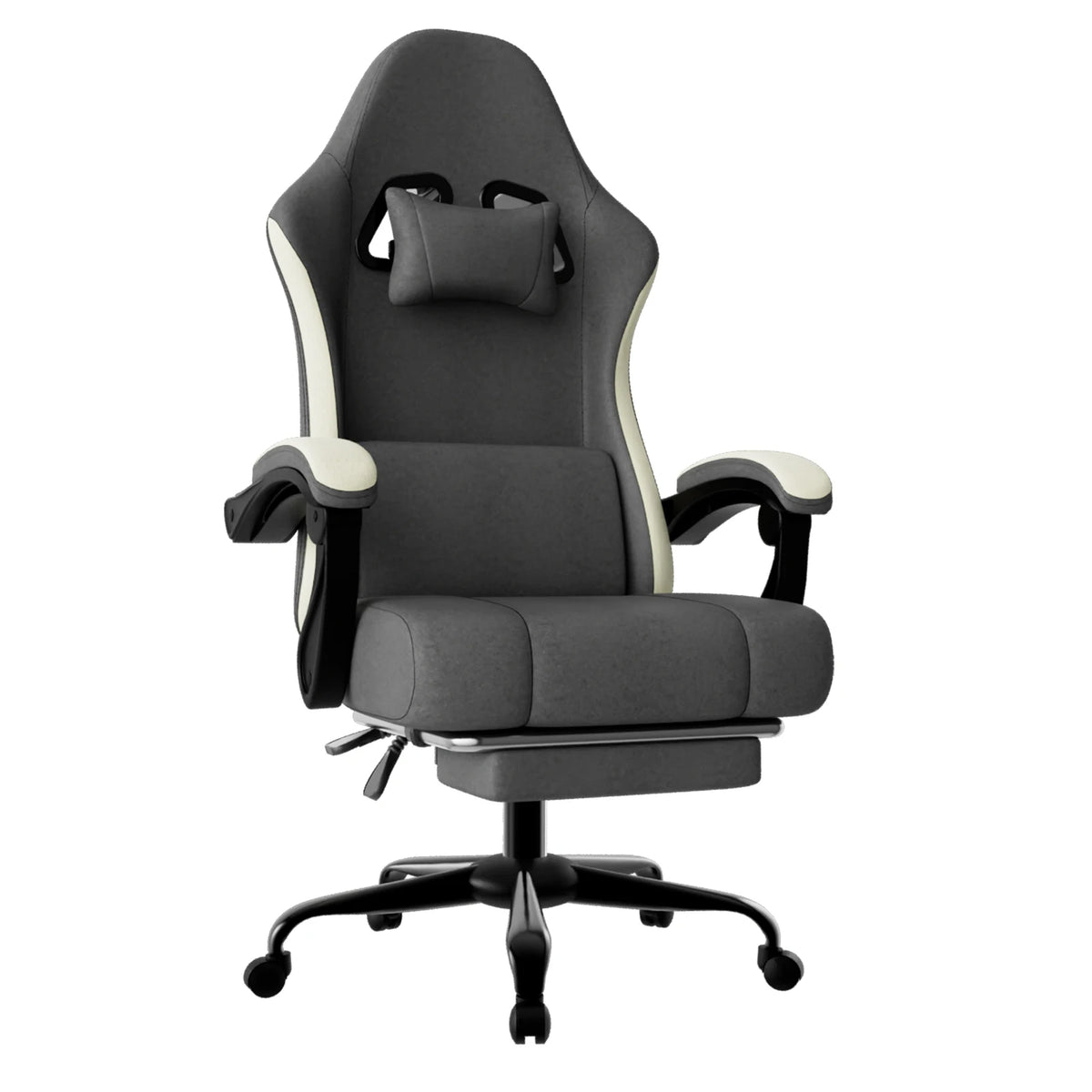 Ergonomic Gaming Chair With Breathable Fabric And Adjustable Lumbar Support