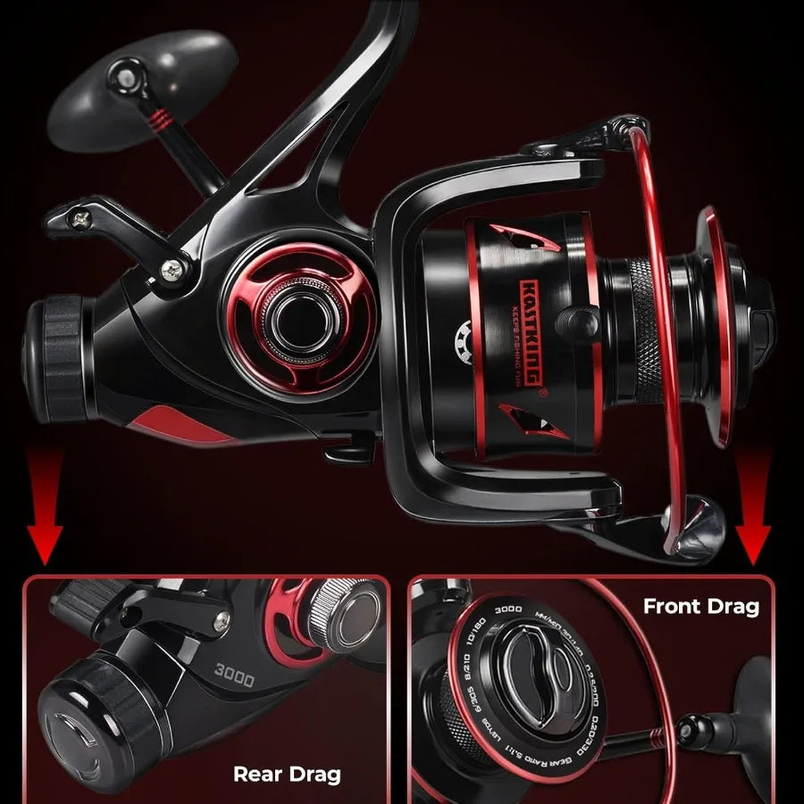 KastKing Sharky Baitfeeder III Spinning Reel Carbon Fiber Drag Stainless Steel BB