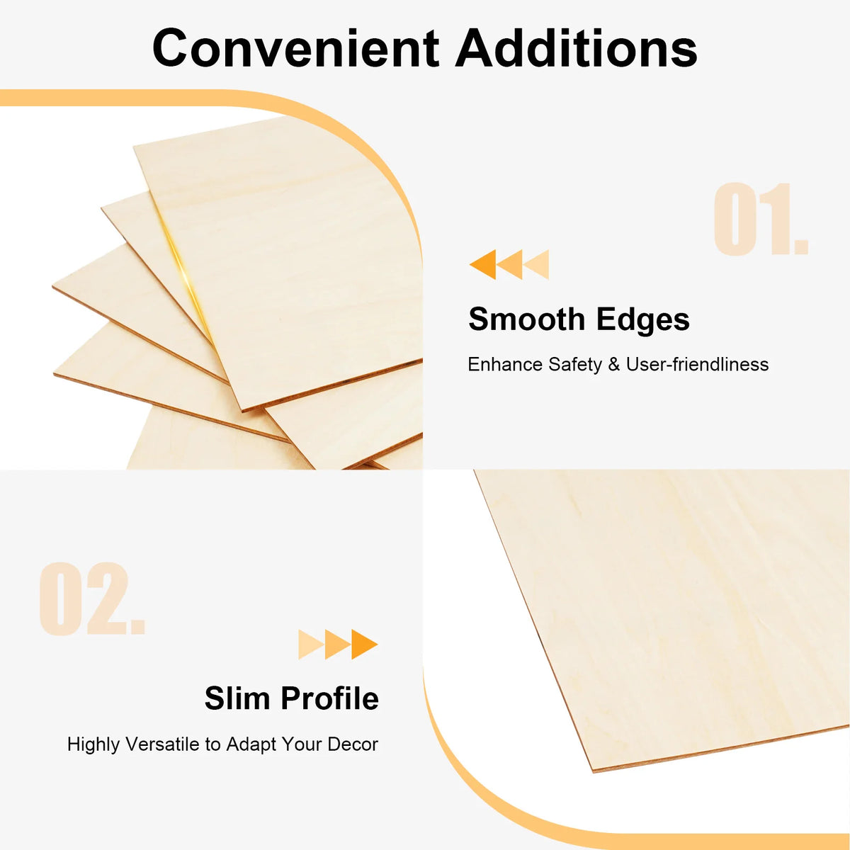 Basswood DIY Craft Sheets for Home Decor and Furniture Projects
