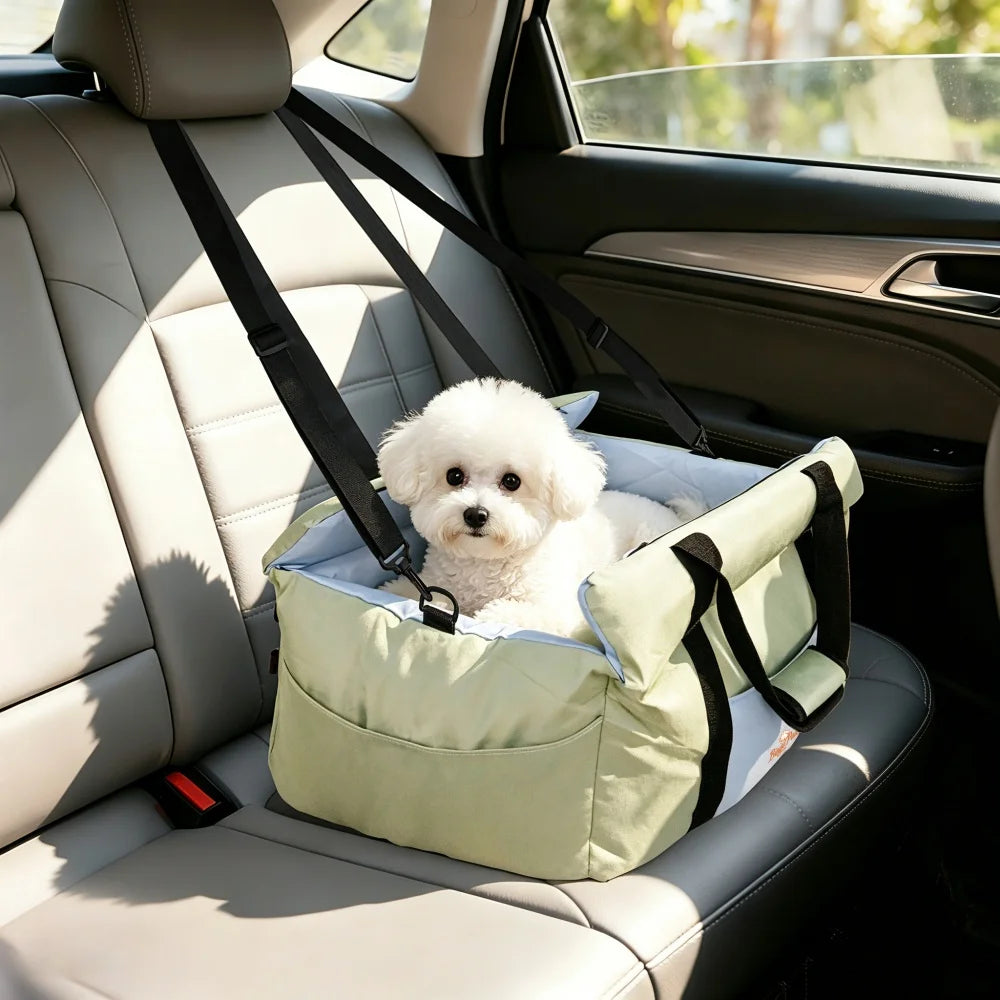 Borwart Portable Dog Car Seat With Safety Belt