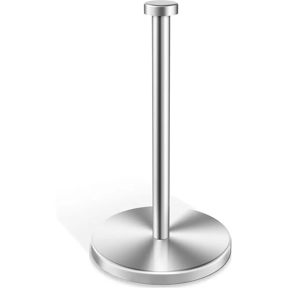 Stainless Steel Paper Towel Holder Countertop With Weighted Base Suction Cups