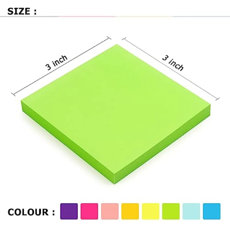 Self Stick Notes Adhesive Memo Pads for Office Home Use