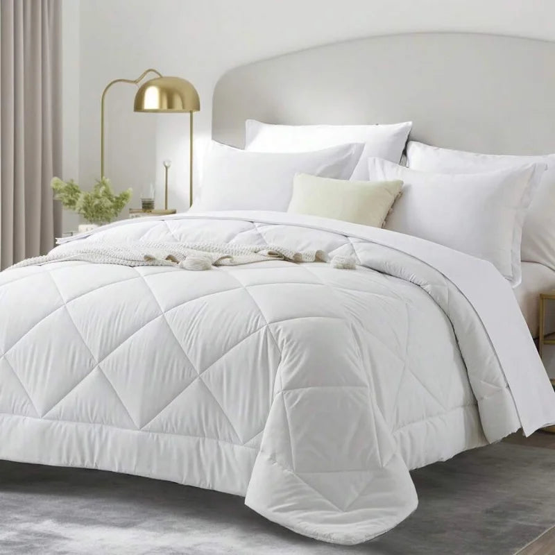Geometric Pattern Comforter Set With Embroidered Jacquard Design