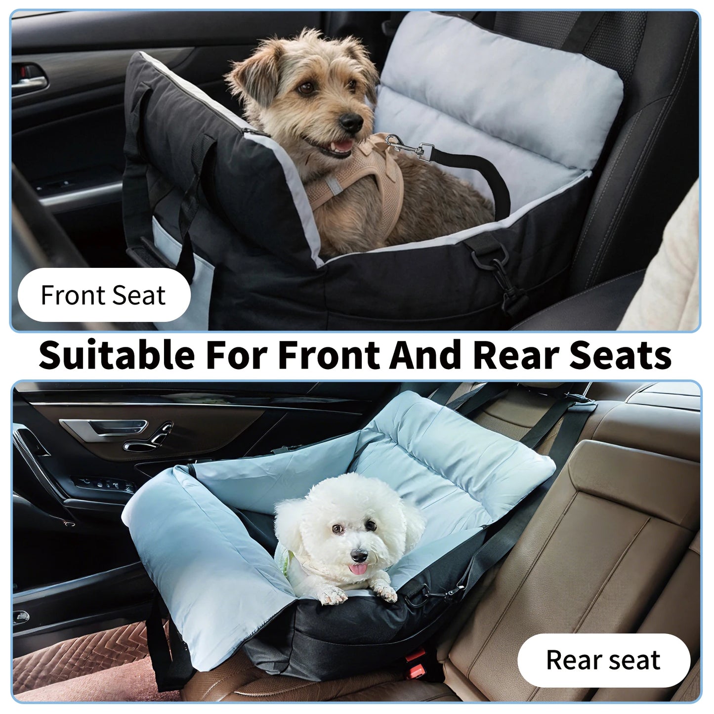Borwart Portable Dog Car Seat With Safety Belt