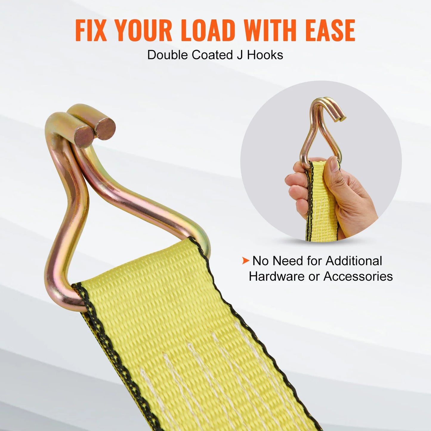 SucceBuy Heavy Duty Ratchet Tie Down Straps For Cargo