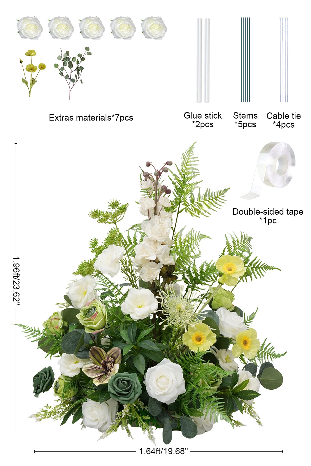 Angela Flower Artificial Silk Flower Ball Table Centerpiece