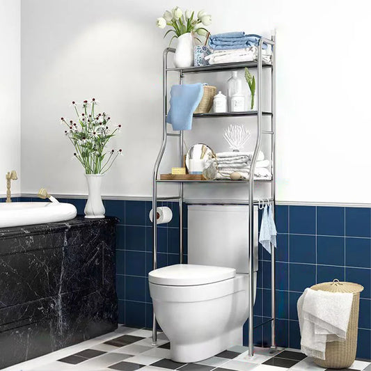 Studyset Over Toilet Storage Shelf 2-Tier Freestanding Metal Organizer