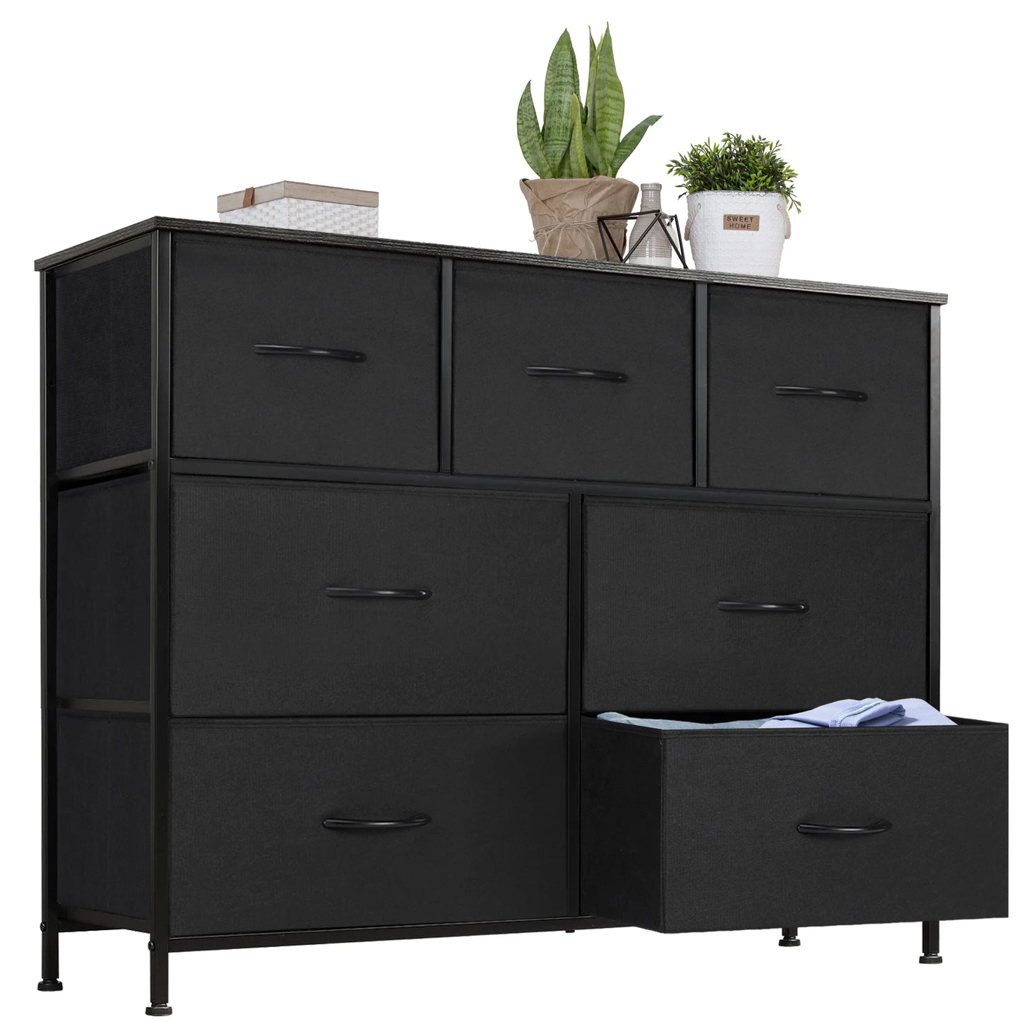 JHK Modern Minimalist 7 Drawer Bedroom Wardrobe Clothes Storage Organizer