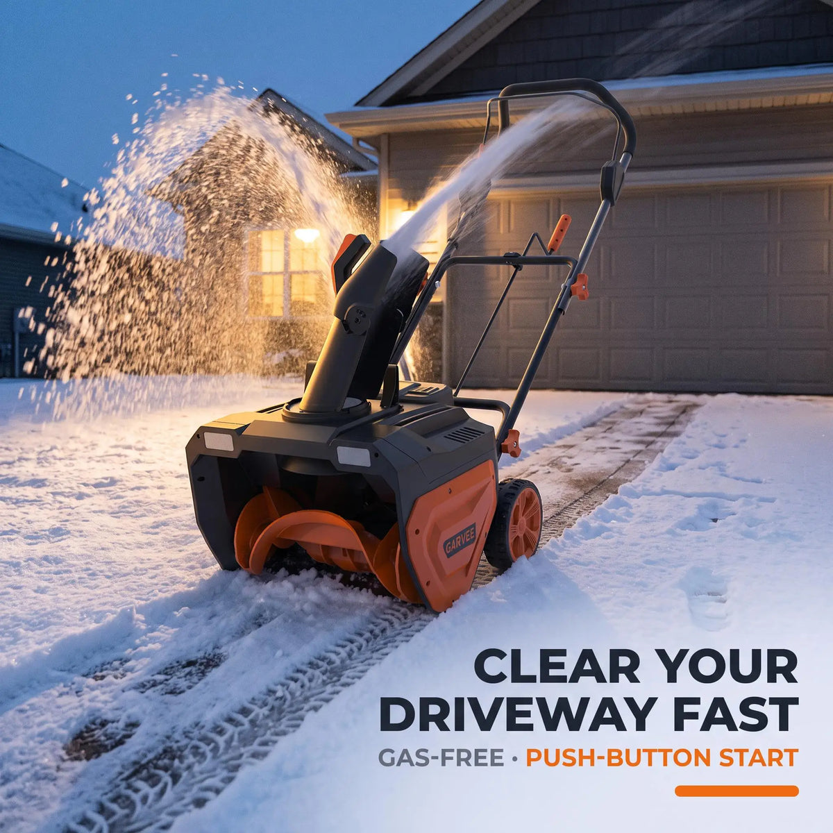 Cordless Brushless Snow Blower With Dual LED Chute And Batteries