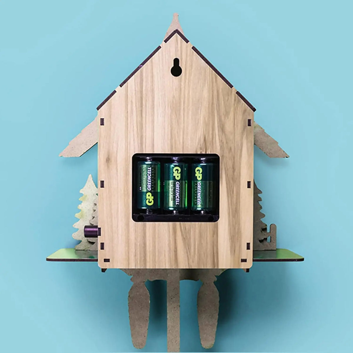 Traditional Northern European Wooden Cuckoo Wall Clock With Alarm