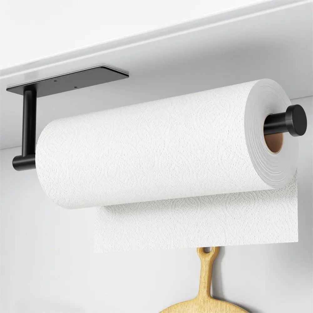 Stainless Steel Kitchen Roll Dispenser Wall Mounted Rack Under Cabinet