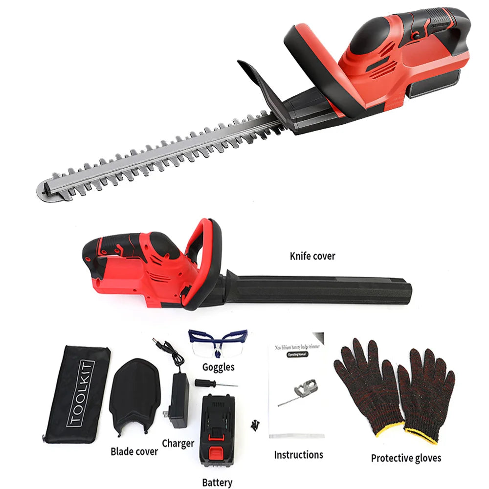 Cordless Hedge Trimmer 22 Inch With 3.0Ah Battery For Yard